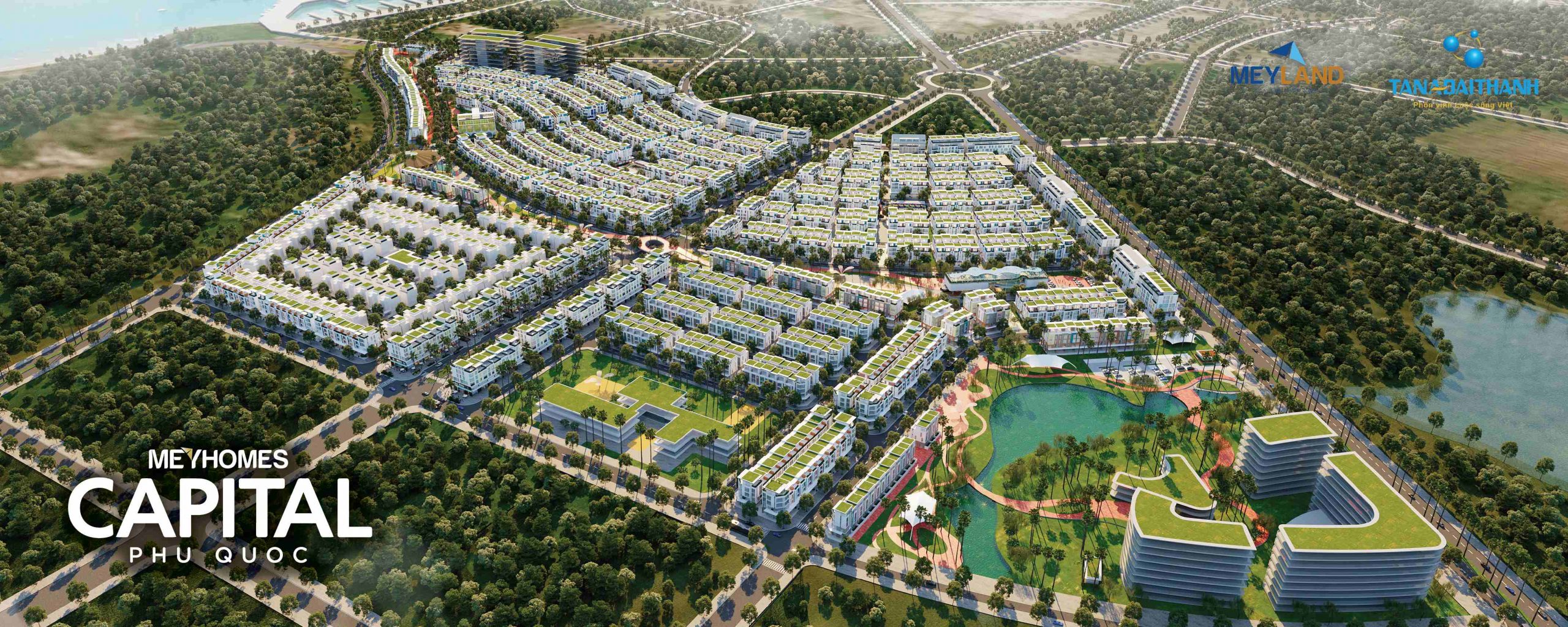  Khu đô thị Việt Nam - Hàn Quốc Meyhomes Capital Phú Quốc là dự án bất động sản đầu tay của Công ty Cổ phần Bất động sản Tập đoàn Tân Á Đại Thành (Meyland)