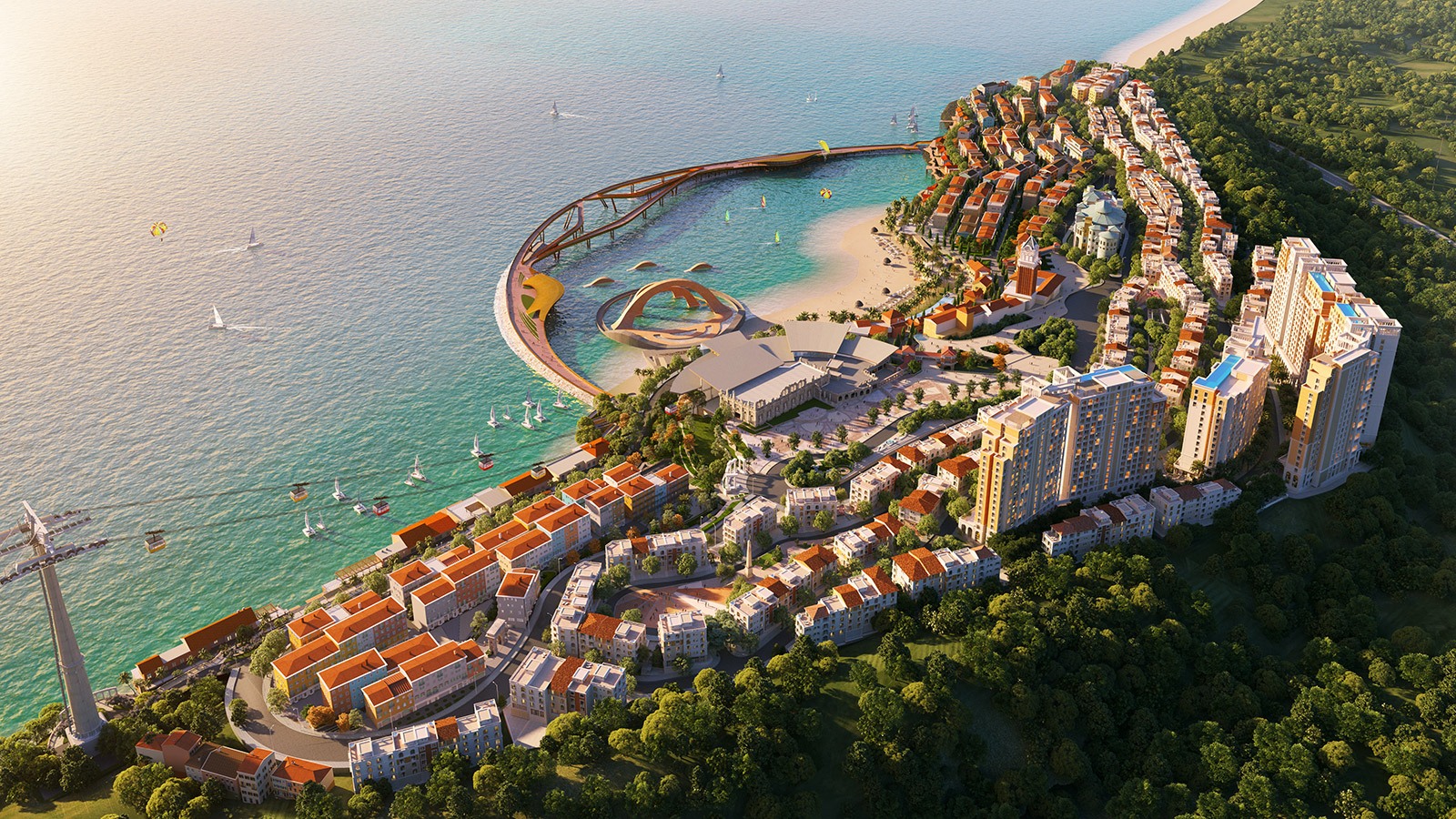Thị trấn Địa Trung Hải được đầu tư bởi tập đoàn Sun Group tại Nam Phú Quốc